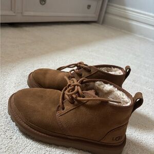 UGG Tan Suede Lace-Up Boots